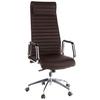 Drehstuhl Aspera 20 Dunkelbraun - Dunkelbraun/Silberfarben, MODERN, Leder/Kunststoff (59/139/50cm) - MID.YOU