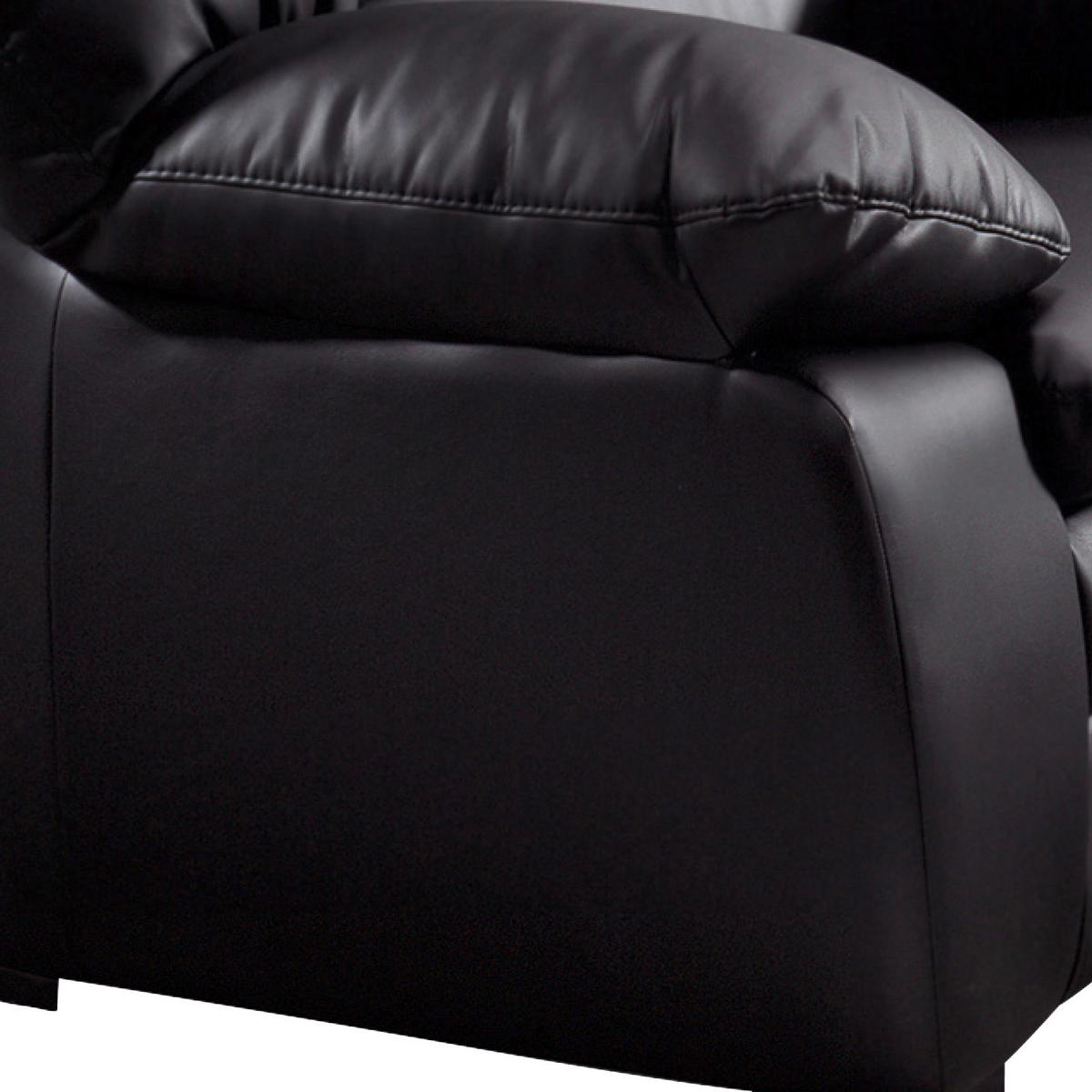 Polstersessel Mit Armlehnen Casino I Lederlook Schwarz - Schwarz, KONVENTIONELL, Textil (109/88/92cm) - MID.YOU