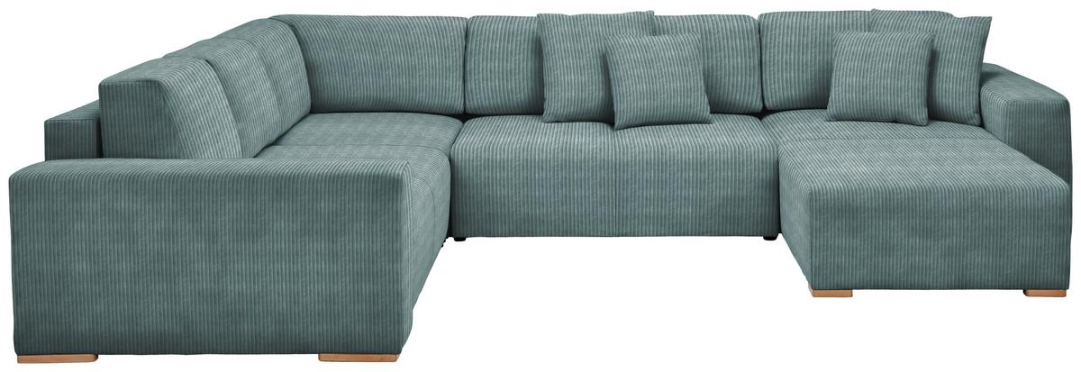 Wohnlandschaft Vouge Mintgrün U: 283x371x208 cm - Buchefarben/Schwarz, KONVENTIONELL, Textil (283/371/208cm) - Livetastic