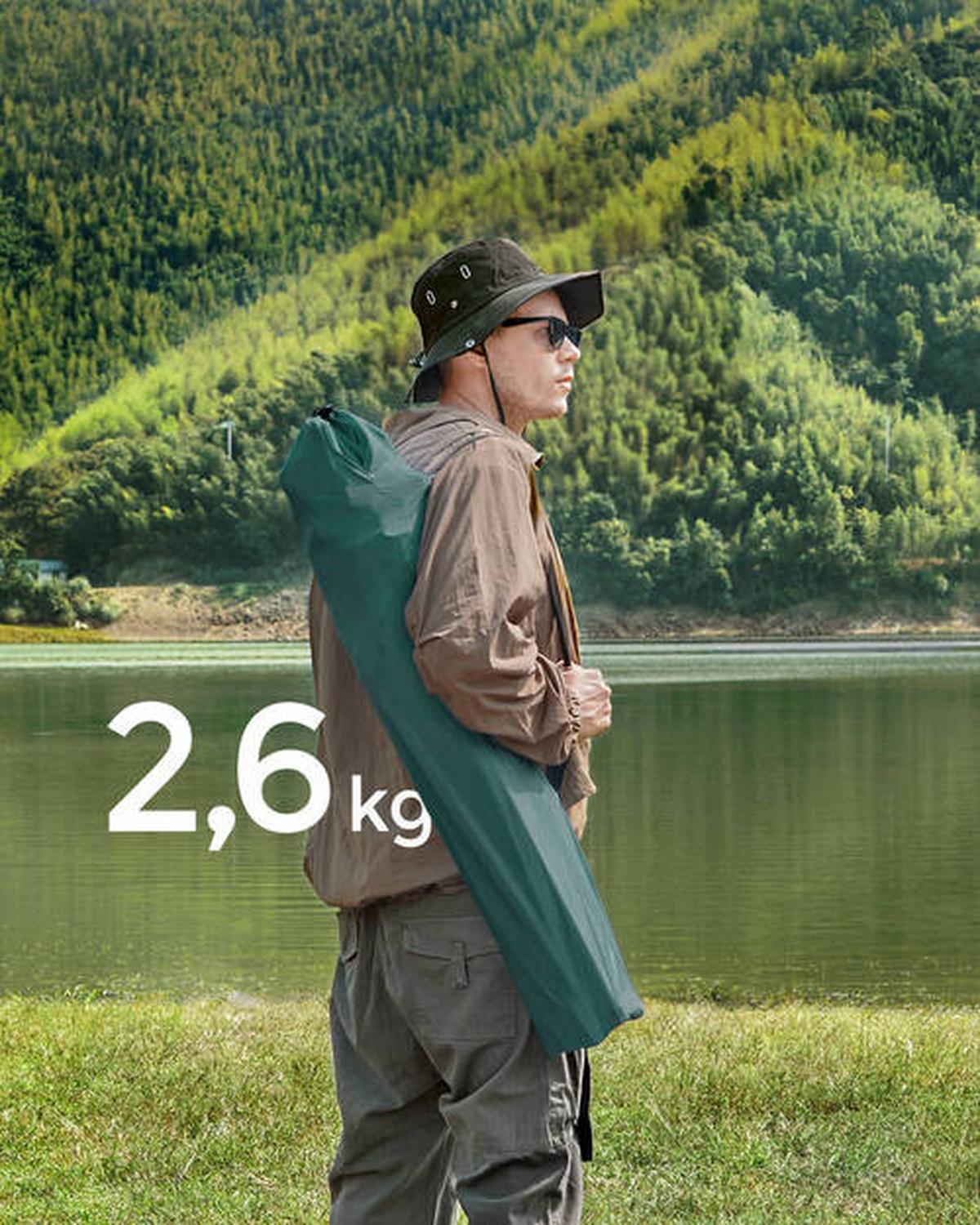 Campingsessel 2-Tlg. Set, inkl. Tragetasche, B: 86 cm - Dunkelgrün/Silberfarben, Basics, Textil/Metall (86/97/54cm) - Modante