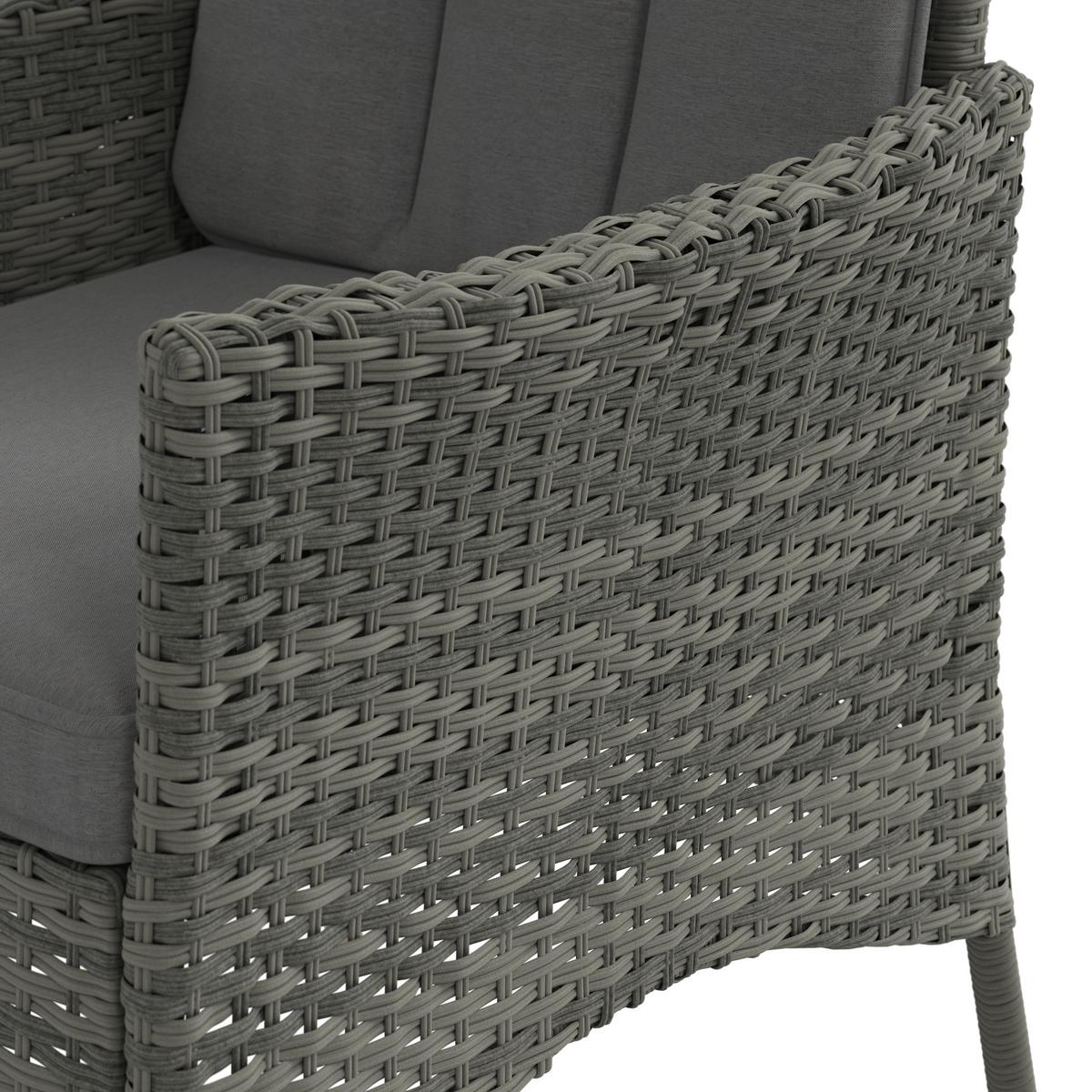 Lounge-garnitúra Verona - szürke, Modern, műanyag/Üveg - Beldano