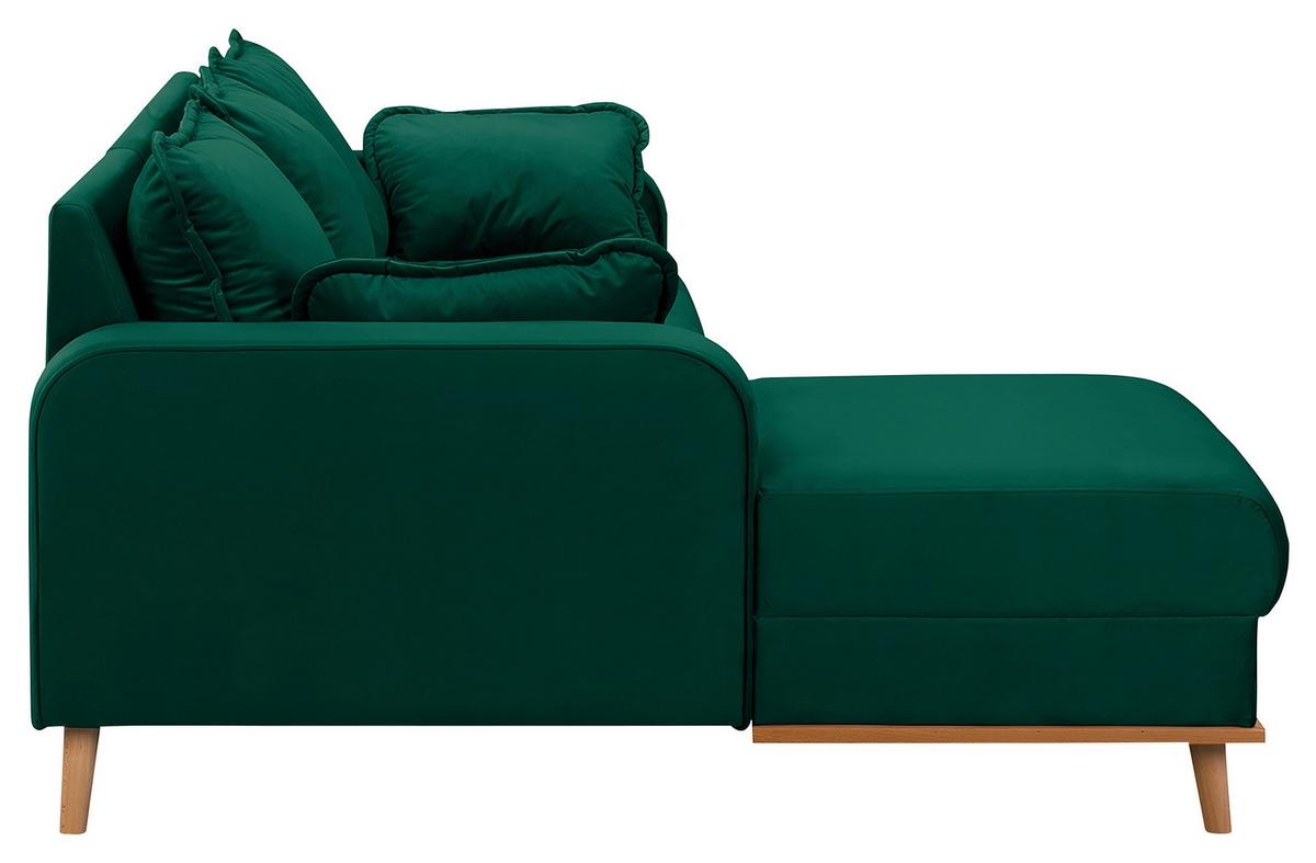 Ecksofa Beata Grün S: 150x230 cm - Wengefarben/Grün, Design, Textil (150/230cm) - Livetastic