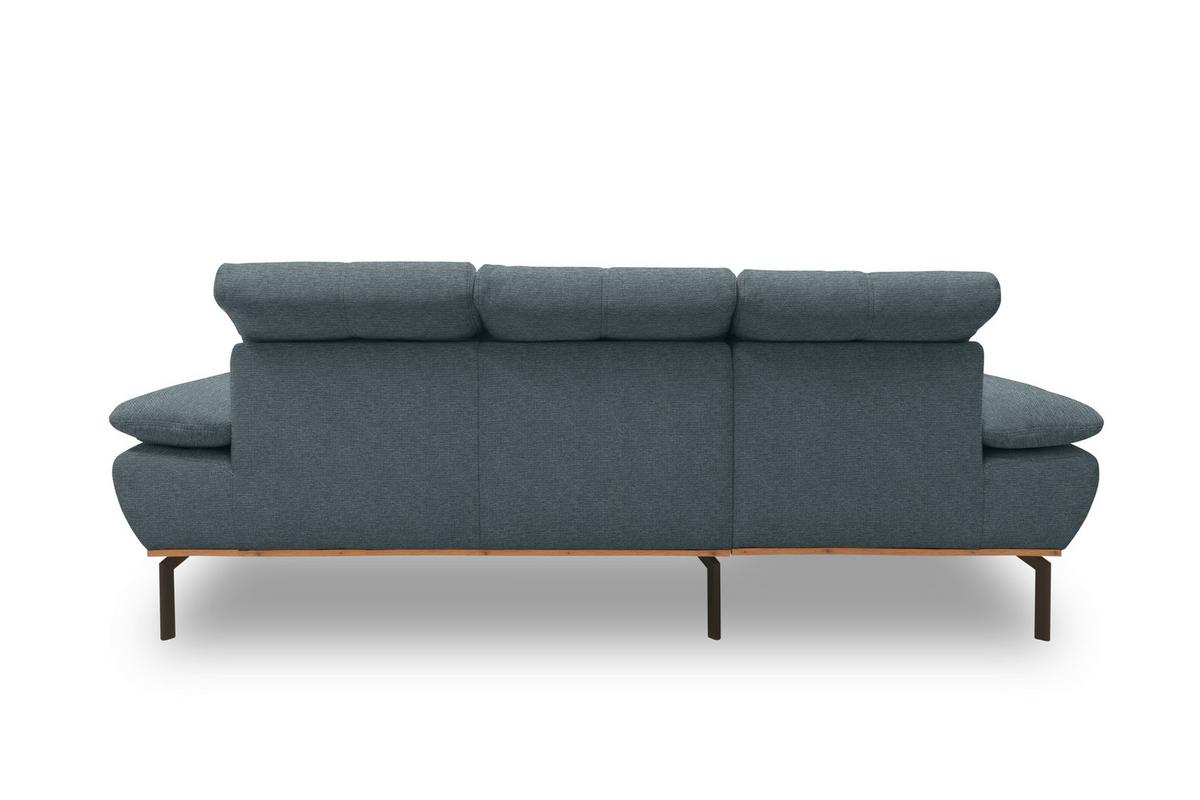 Ecksofa Grau S: 242x170 cm - Wildeiche/Schwarz, Design, Holz/Textil (242/170cm) - MID.YOU