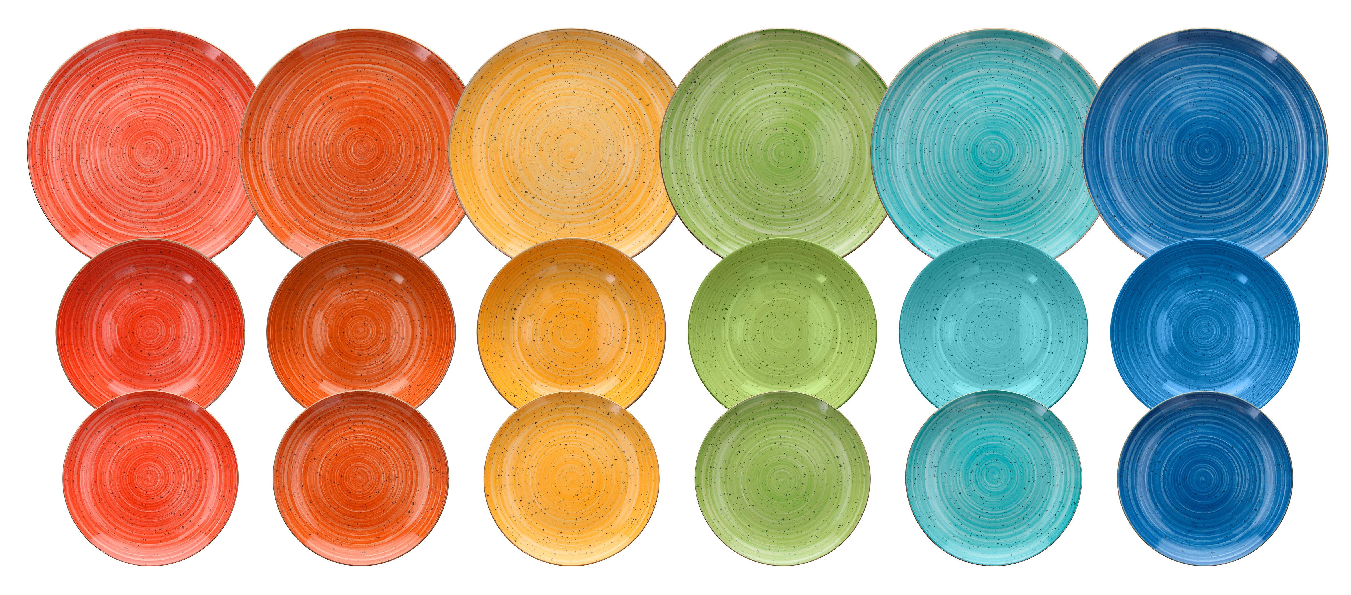 Étkészlet Madison 18 Részes - színes, Basics, kerámia (24/30/37.5cm)