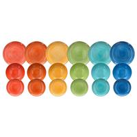 Étkészlet Madison 18 Részes - színes, Basics, kerámia (24/30/37.5cm)