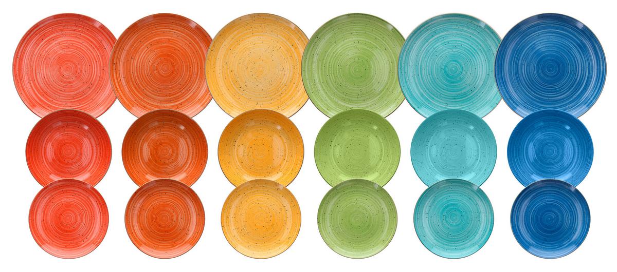 Étkészlet Madison 18 Részes - színes, Basics, kerámia (24/30/37.5cm)