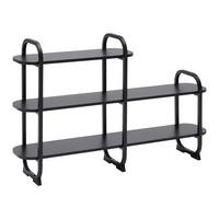 REGÁL BEND -EXKLUSIV- - čierna, Modern, kov/kompozitné drevo (115/72/27cm) - Mömax