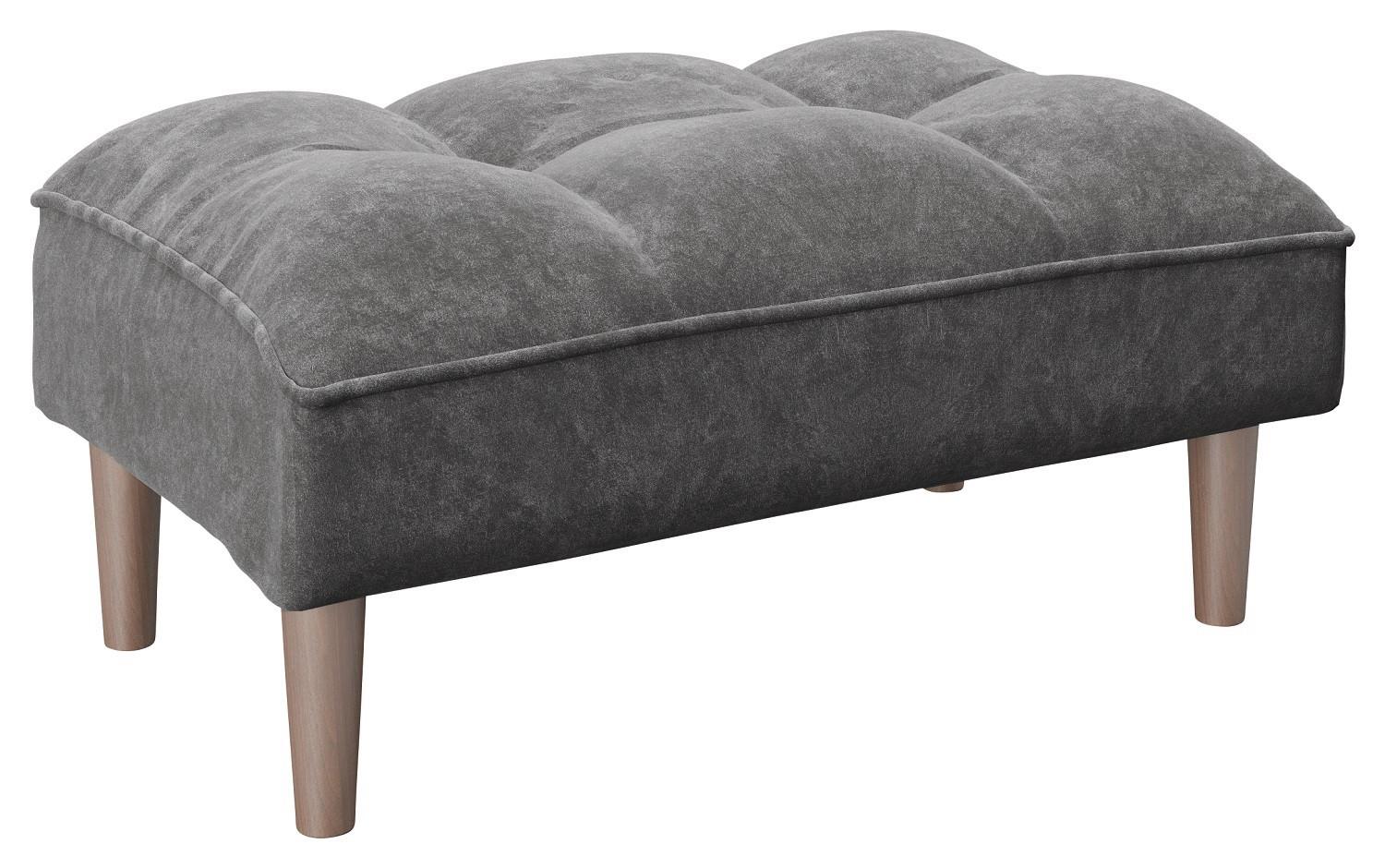 Hocker Scarlett - Anthrazit, KONVENTIONELL, Textil (88/43,5/57cm) - Playboy
