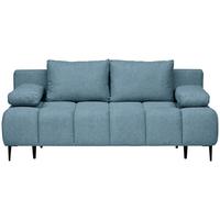 Schlafsofa Bobbio Blau B: 204cm - Blau/Schwarz, MODERN, Textil (204/90/95cm) - MID.YOU