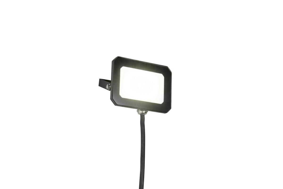 AUßENWANDLEUCHTE 4000K, kaltweiß - Schwarz/Grau, Design, Glas/Metall (8,5/12/8,5cm)