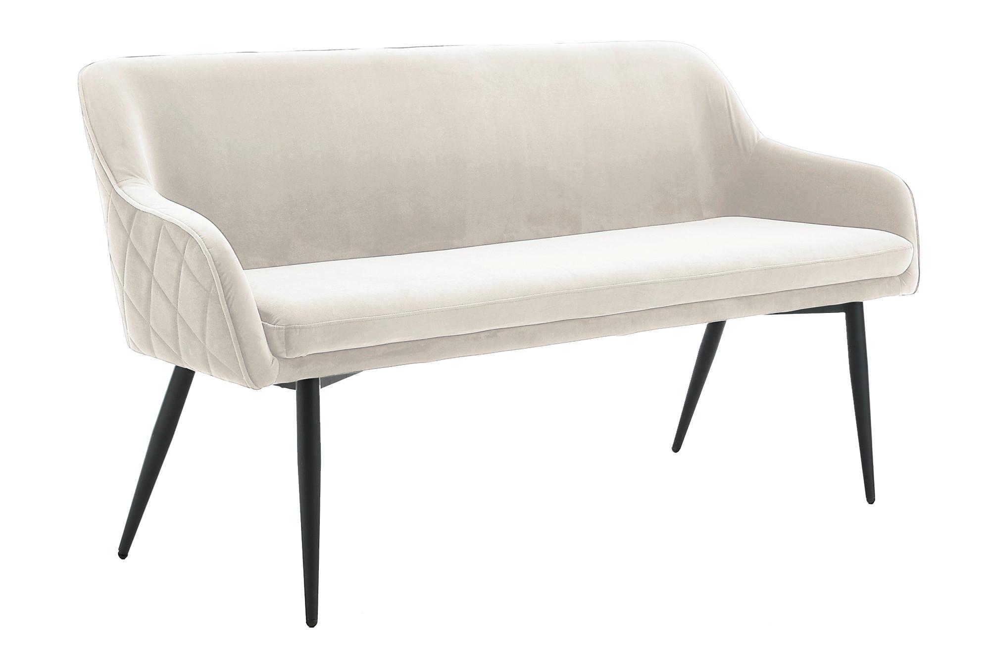 Sitzbank Creme B: 160 Cm - Creme/Schwarz, MODERN, Textil (160/85/61cm) - Livetastic