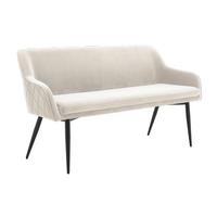 Sitzbank Creme B: 160 Cm - Creme/Schwarz, MODERN, Textil (160/85/61cm) - Livetastic
