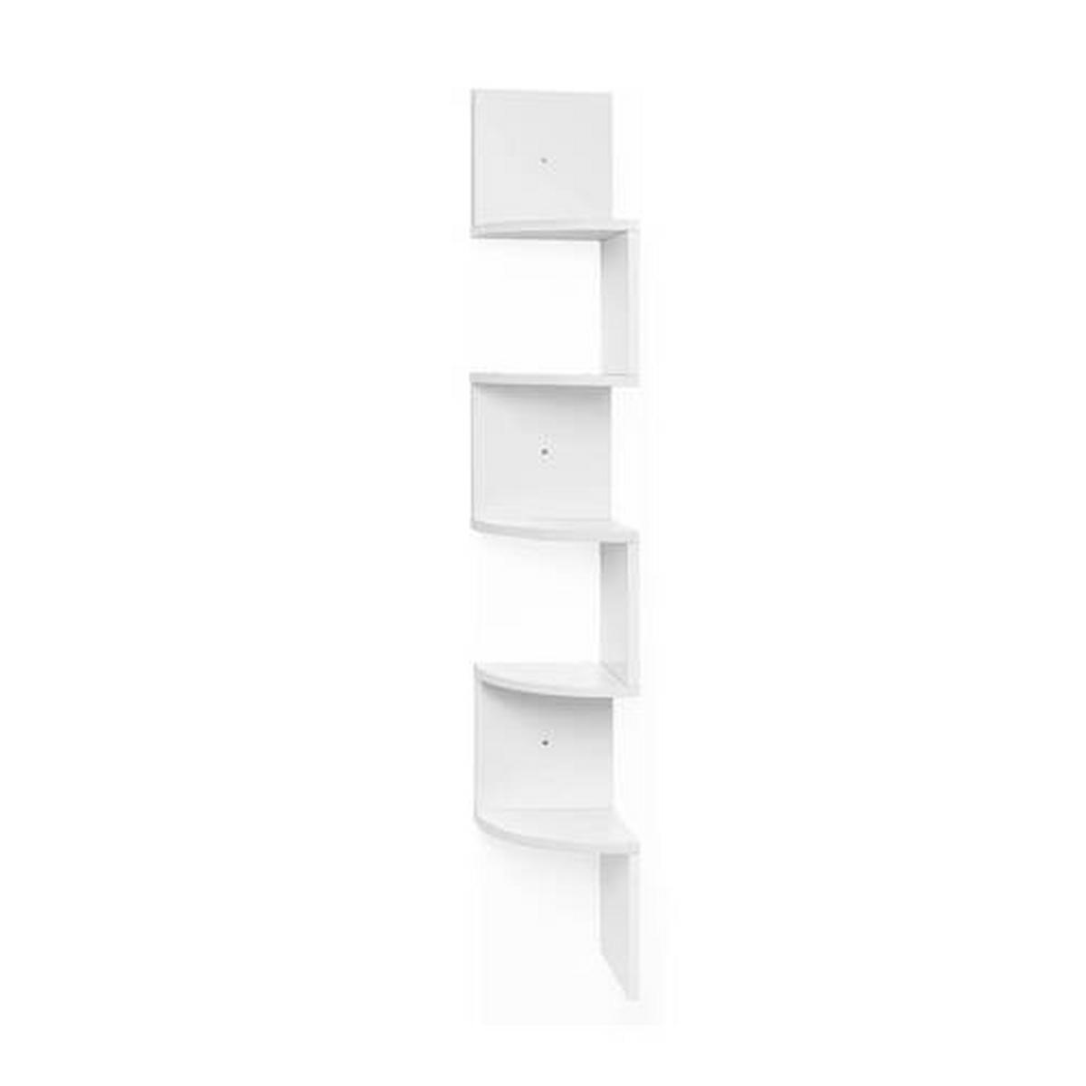 Eckregal B: 20 cm, Weiß - Weiß, Basics, Holzwerkstoff (20/127,5/20cm) - Boxxx