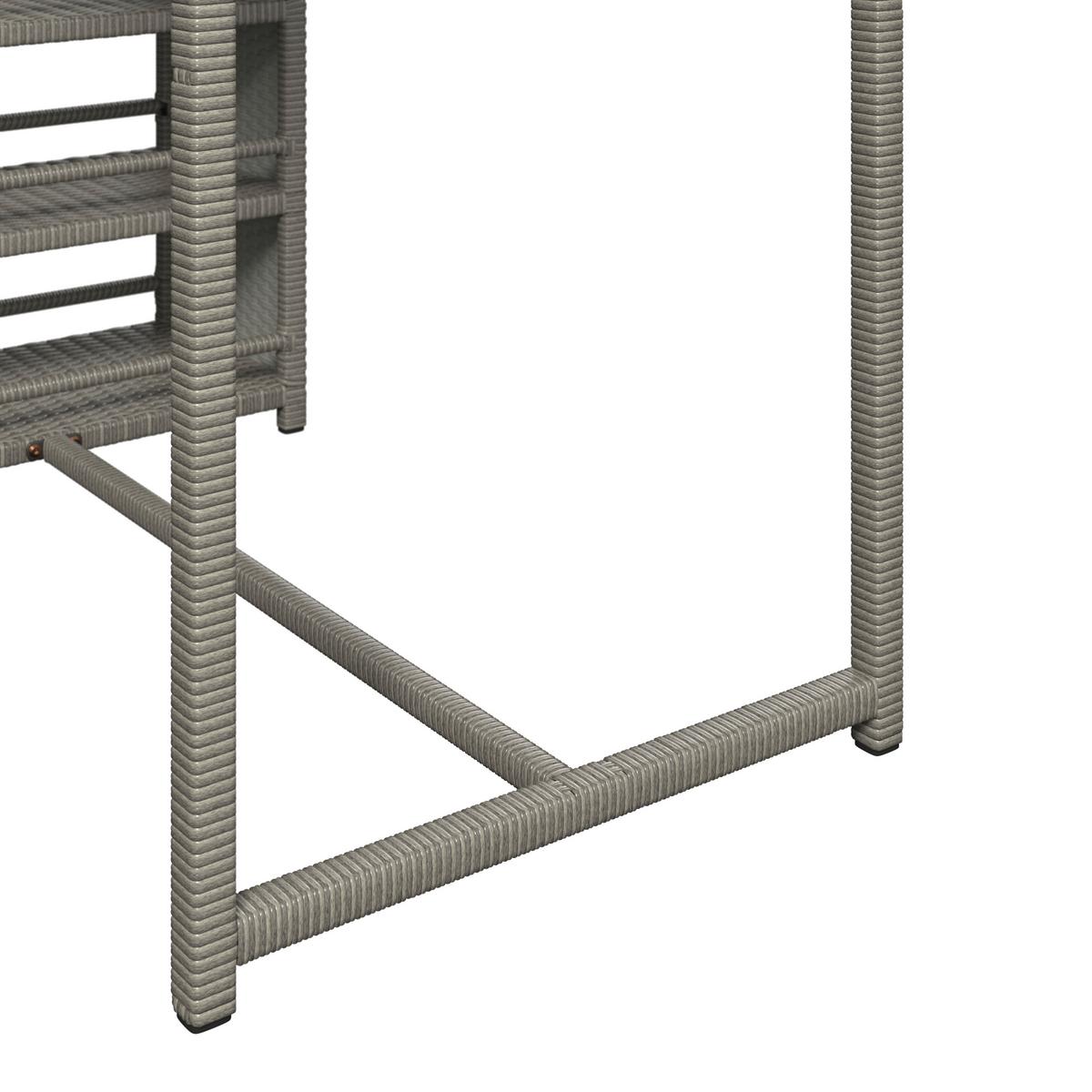 Loungegarnitur Mentone - Grau, MODERN, Kunststoff/Textil (120/90/60cm) - Beldano