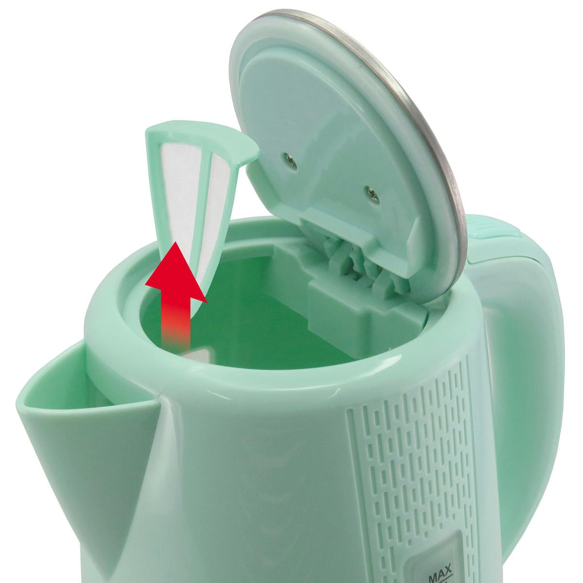 Wasserkocher Mintgrün Kunststoff 1,7 L 2200 W - Mintgrün, MODERN, Kunststoff (16/22/24cm)