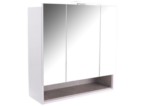 Skrinka So Zrkadlom Techno - biela, Moderný, kompozitné drevo (80/75/22cm) Skrinka So Zrkadlom Techno - biela, Moderný, kompozitné drevo (80/75/22cm)