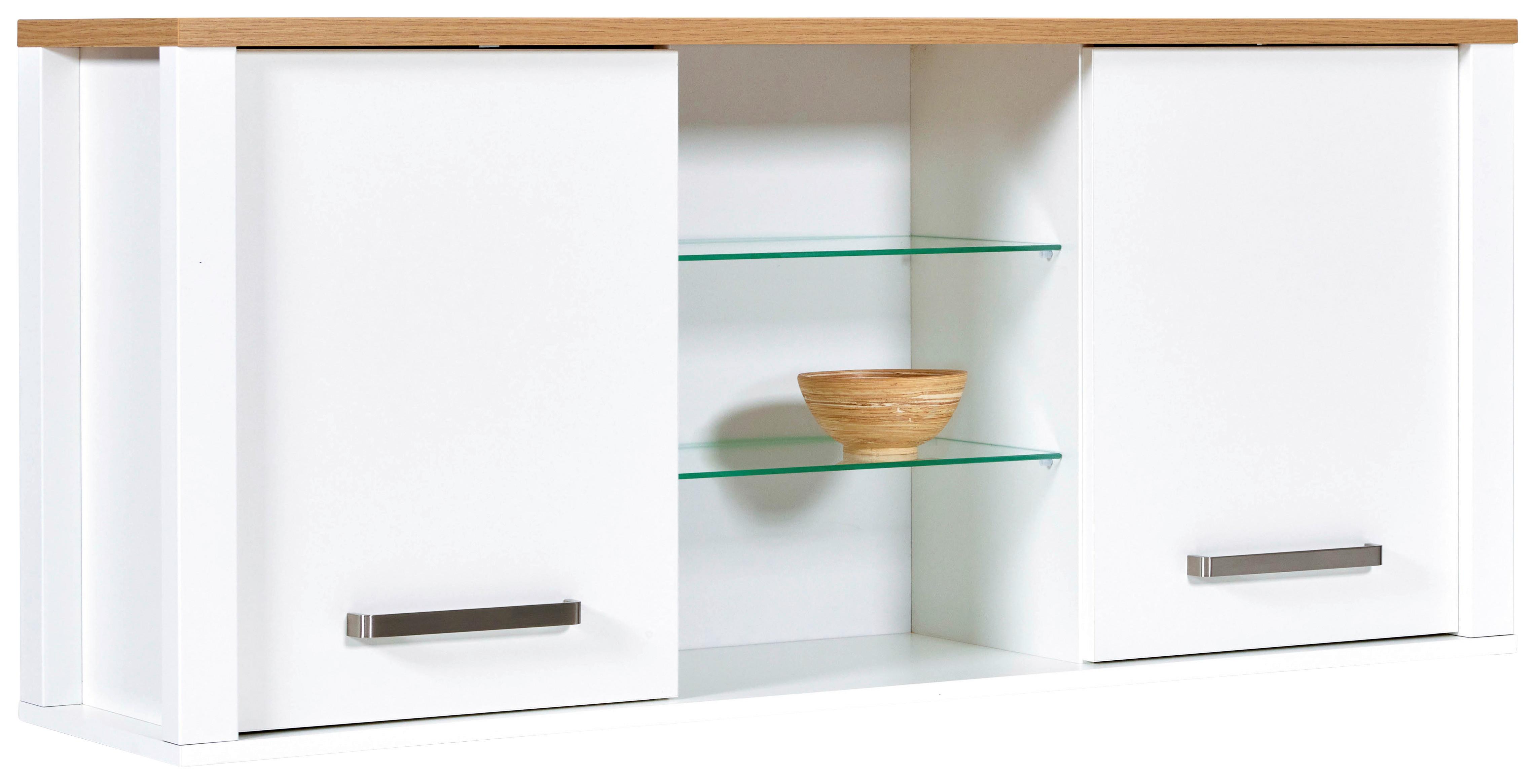 Závěsná skříňka SAN SAN - bílá/barvy stříbra, Moderní, kov/kompozitní dřevo (130,3/57,5/33cm) - Mömax