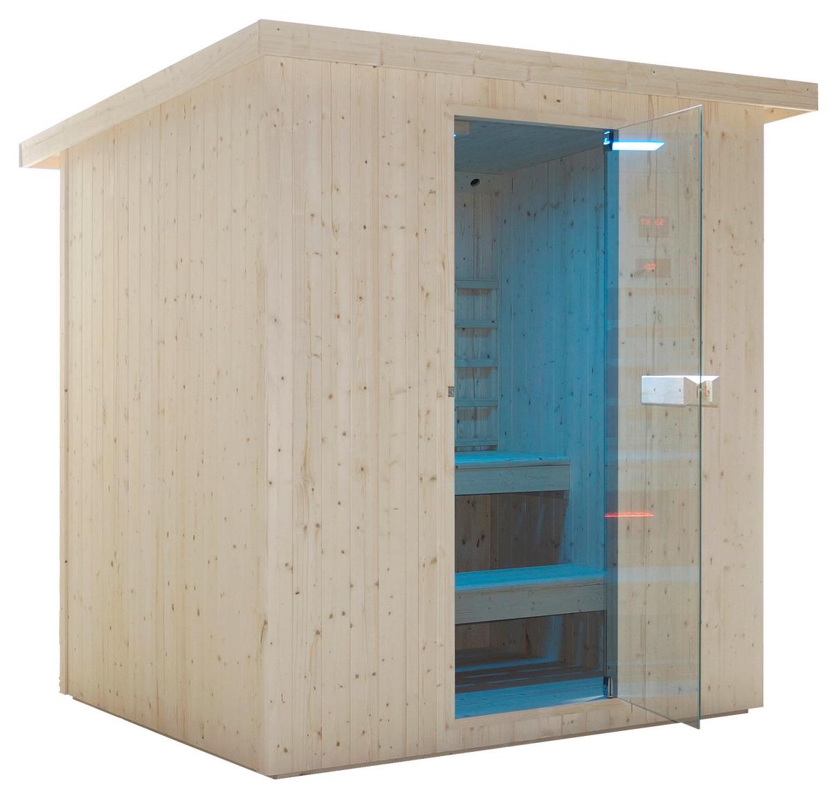 Infrarotkabine Lahti Holzfarben B: 181,5 cm - Fichtefarben, KONVENTIONELL, Holz (198/181,5/202,2cm) - Sanotechnik