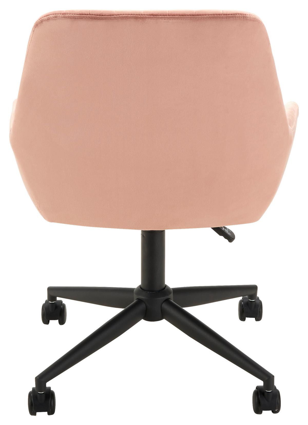 Kancelářská židle CHILLY - růžová/černá, Moderní, kov/textil (60/82,5-92/60cm) - Mömax