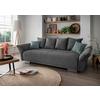 Bigsofa Pera, Anthrazit B: 242 cm - Chromfarben/Anthrazit, MODERN, Textil (242/71/90/131cm) - Livetastic