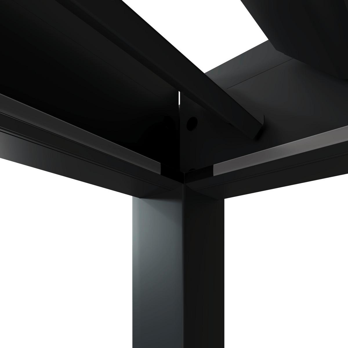 Pergola Deluxe 400x255x300cm Wetterfest, Elektrisch - Anthrazit, Basics, Metall (400/255/300cm) - Gardenson