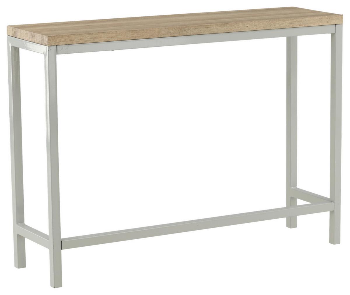 Beistelltisch Rise Naturfarben/grau B: 110 Cm - Naturfarben/Grau, Design, Holzwerkstoff/Metall (110/30/80cm) - Livetastic