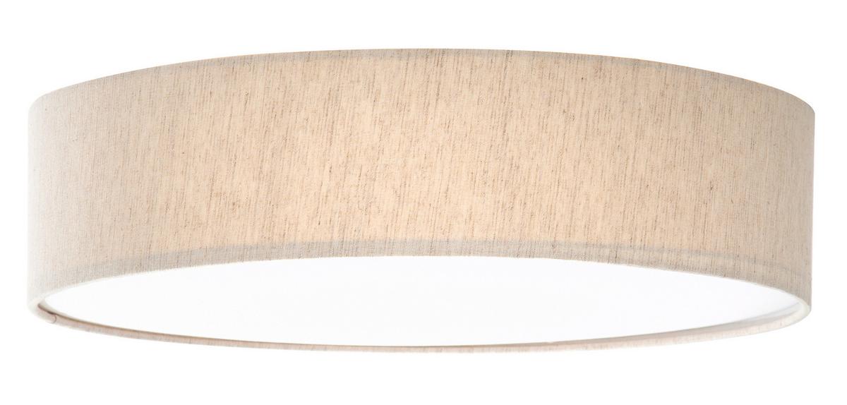 Led-deckenleuchte 60930119 Conny - Beige/Weiß, KONVENTIONELL, Kunststoff/Textil (50/18cm)