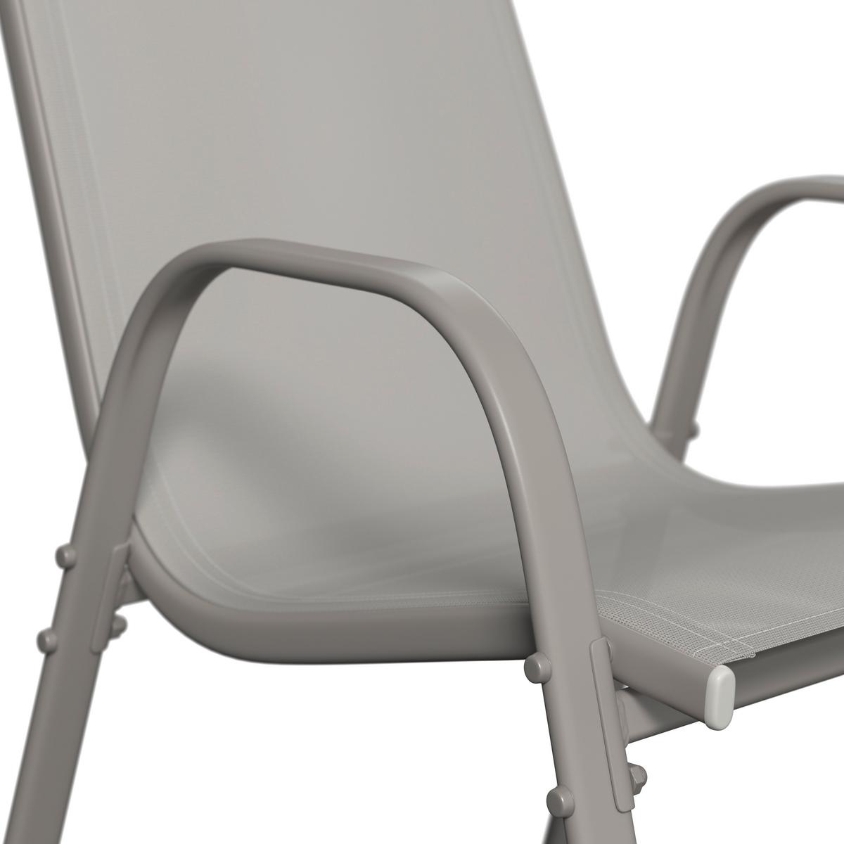 Gartenset Barcelona - Beige, MODERN, Glas/Textil - Beldano