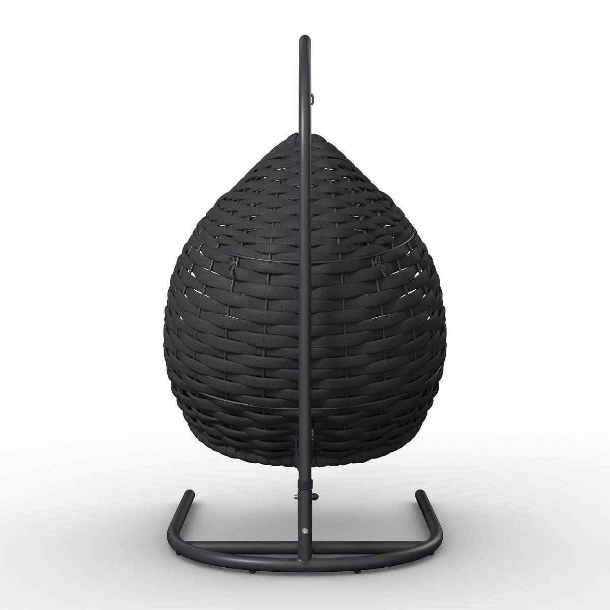 ZÁVESNÉ KRESLO SASA - tmavosivá, Modern, kov/textil (115/200/118cm) - Bessagi Garden