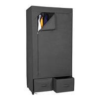 Stoffschrank Mit Metallgestell B: 80 Cm Ritsch-Ratsch, Grau - Dunkelgrau, MODERN, Textil/Metall (80/160/50cm)