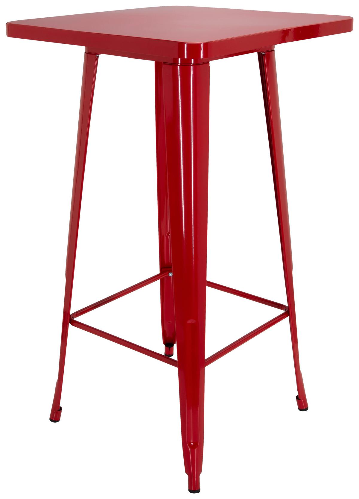 Bartisch Vantaggio High T 60x60x103,5cm Rot - Rot, Basics, Metall (60/60/103,5cm) - MID.YOU