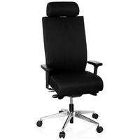 Drehstuhl Pro-Tec Xxl Schwarz - Alufarben/Schwarz, MODERN, Kunststoff/Textil (59/138/49cm) - MID.YOU