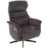 Relaxsessel Manila Chenille Anthrazit, B: 73 Cm - Anthrazit/Schwarz, MODERN, Textil/Metall (73/113/89cm)
