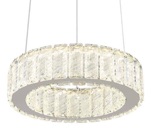 LED-Hängeleuchte 67162-30 - Klar/Chromfarben, KONVENTIONELL, Glas/Kunststoff (30/120cm) - Globo