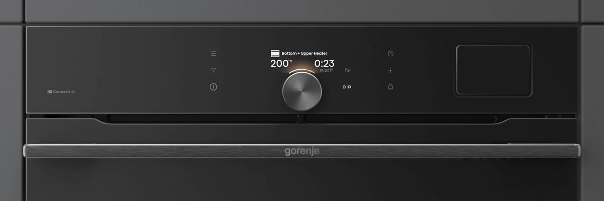 Dampfbackofen BFs6148b - Schwarz, MODERN, Glas (59,5/59,5/56,4cm) - Gorenje