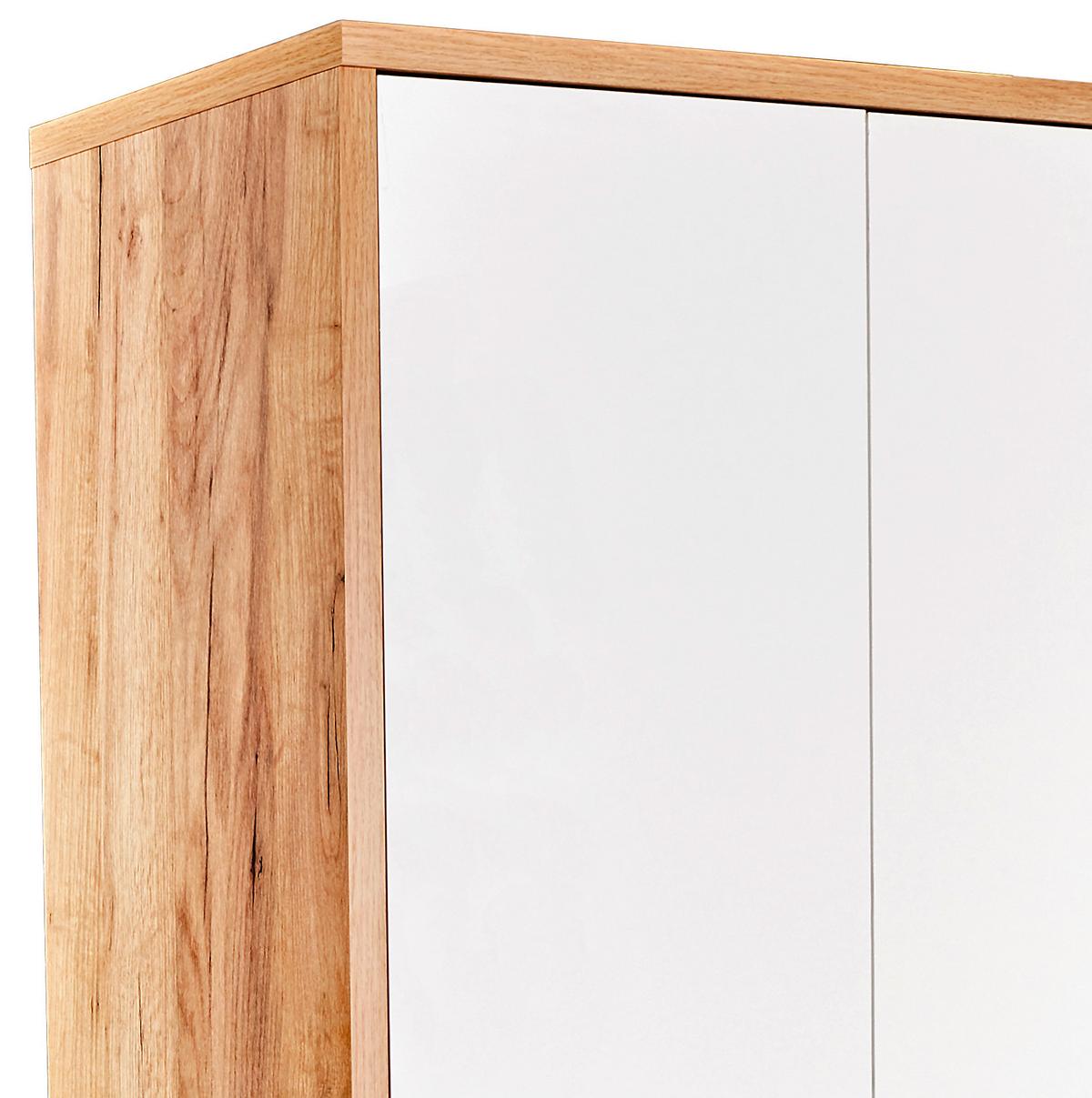 Aktenschrank Versperrbar Profi Eiche Dekor, Weiß B 75 Cm - Eichefarben/Weiß, MODERN, Holzwerkstoff (75/185/35cm) - Ondega