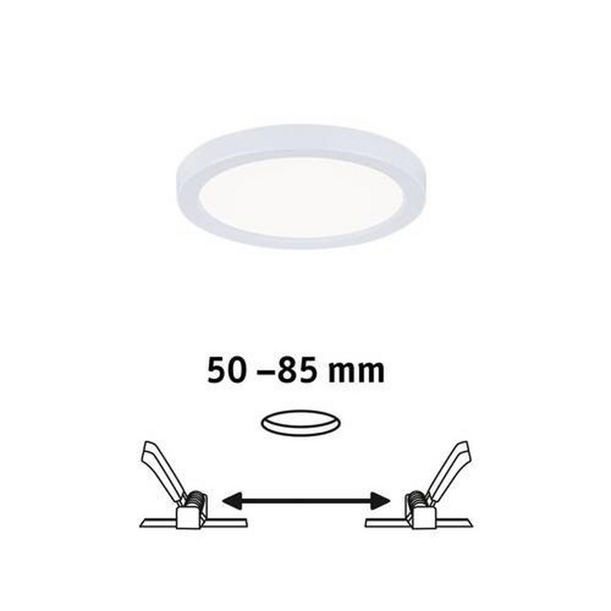 Led-paneel Ø 11,8 Cm Rund - Weiß, Design, Kunststoff (11,8cm) - Paulmann