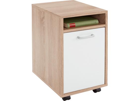 Rollcontainer Eiche/Weiß Laurenc 33x59,5x38 cm - Eichefarben, MODERN, Holz/Kunststoff (33/59,5/38cm) Rollcontainer Eiche/Weiß Laurenc 33x59,5x38 cm - Eichefarben, MODERN, Holz/Kunststoff (33/59,5/38cm)