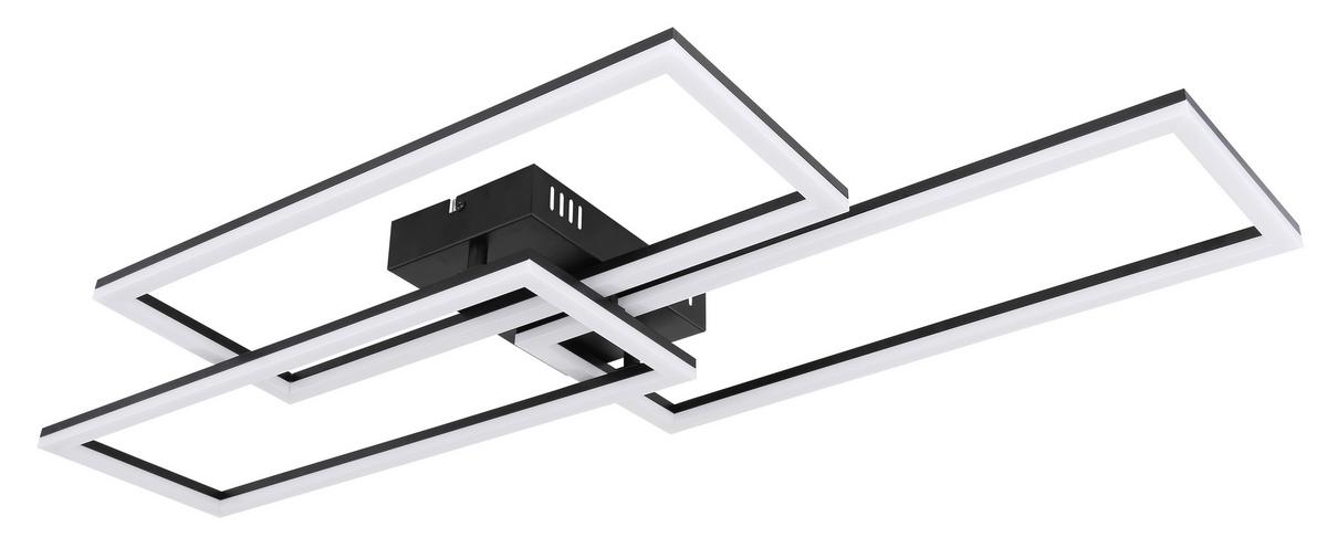 LED-Deckenleuchte 67247-58sh - Opal/Schwarz, Design (90/40/8cm) - Globo