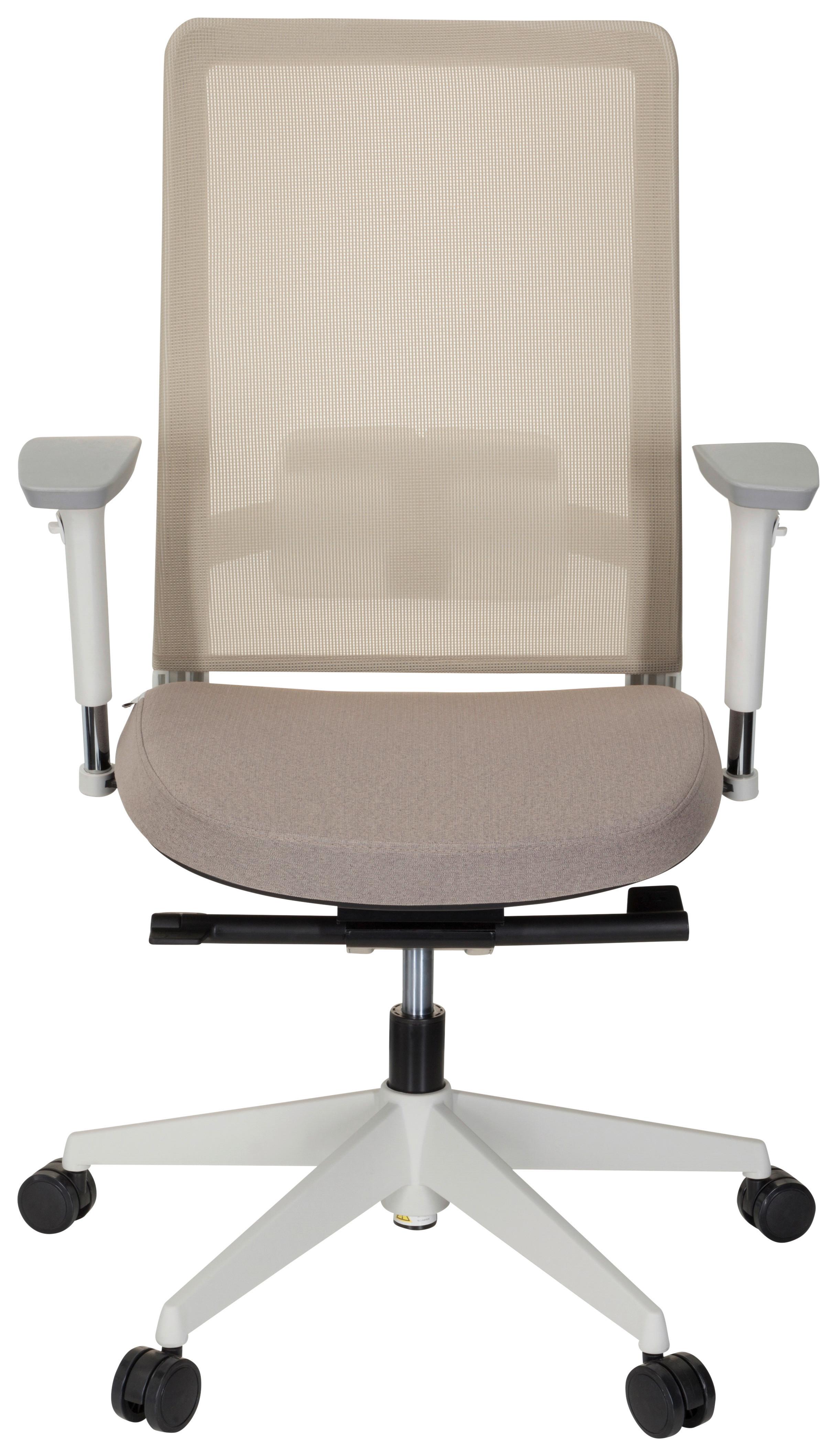 Drehstuhl Pure White Weiß/Beige - Beige/Weiß, MODERN, Kunststoff/Textil (69/115/60cm) - MID.YOU