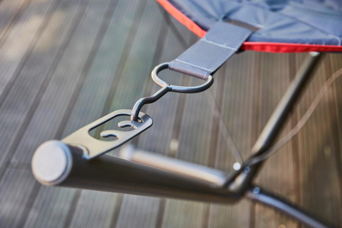 Hängematte L91048 - Dunkelgrau/Rot, KONVENTIONELL, Textil/Metall (105/104/305cm) - Siena Garden