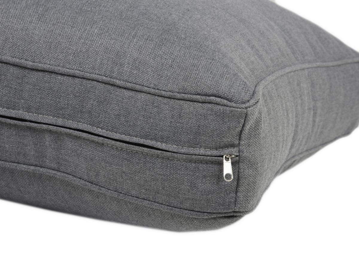 Gartenset Victoria - Anthrazit/Grau, Basics, Kunststoff/Textil - Gardenson