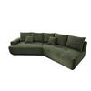 Big Sofa Fertilia Bouclé Dunkelgrün, B: 323 cm - Dunkelgrün/Schwarz, MODERN, Textil (323/91/155cm) - Livetastic