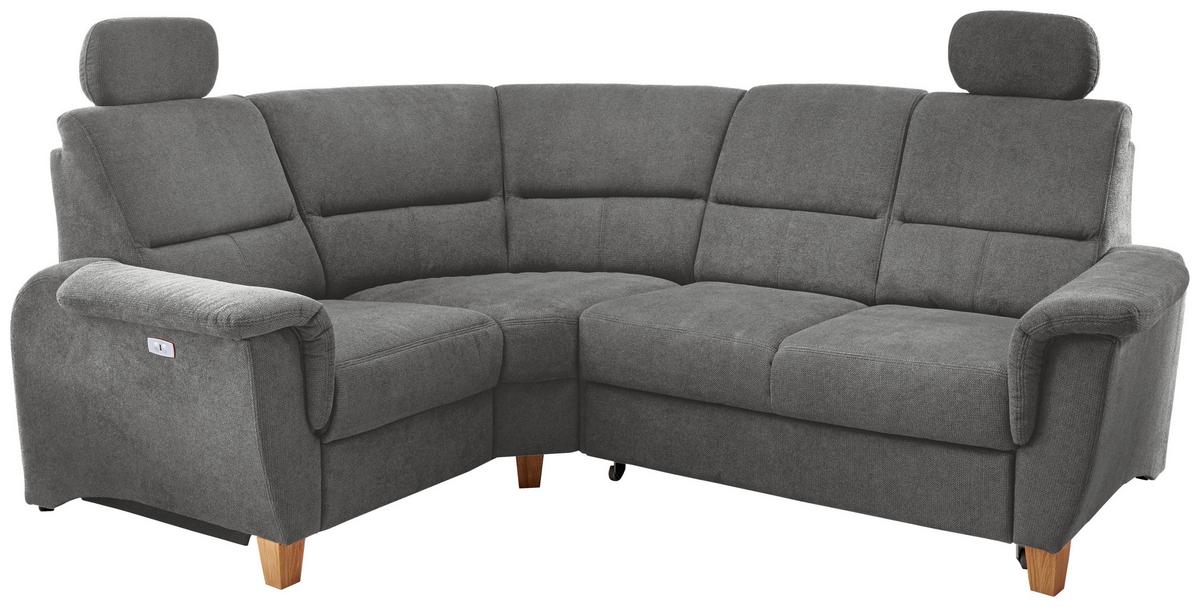 Ecksofa Mit Bettkasten Parole Dunkelgrau 186x237 Cm - Wildeiche/Dunkelgrau, KONVENTIONELL, Textil (186/237cm) - Livetastic