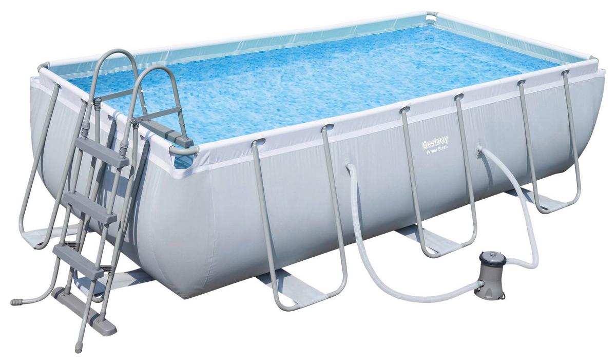 Pool 613-56441 - Weiß, Basics, Kunststoff (404/201/100cm) - Bestway