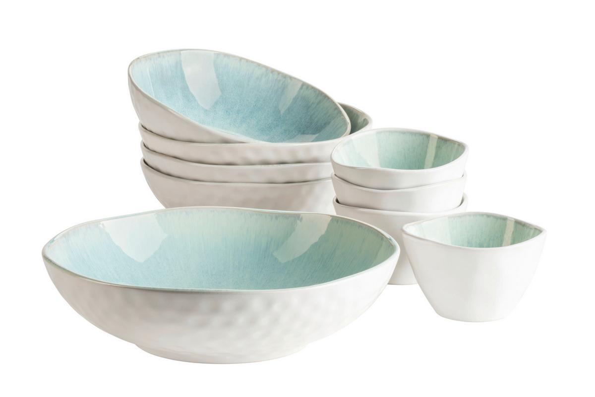 Schüsselset Frozen Steinzeug 9--Teilig. Hellgrün - Hellgrün, Basics, Keramik - Mäser