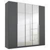 Drehtürenschrank Mit Spiegel B: 226 cm Alabama, Grau - Grau, MODERN, Holzwerkstoff (226/229/54cm) - Rauch Möbel