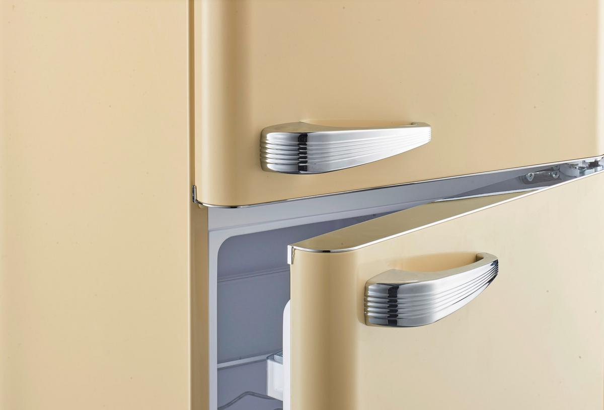 Kühl-gefrierkombination Cremefarben 69+180 L - Creme, Basics, Kunststoff/Metall (54,60/177,50/62,60cm) - PKM