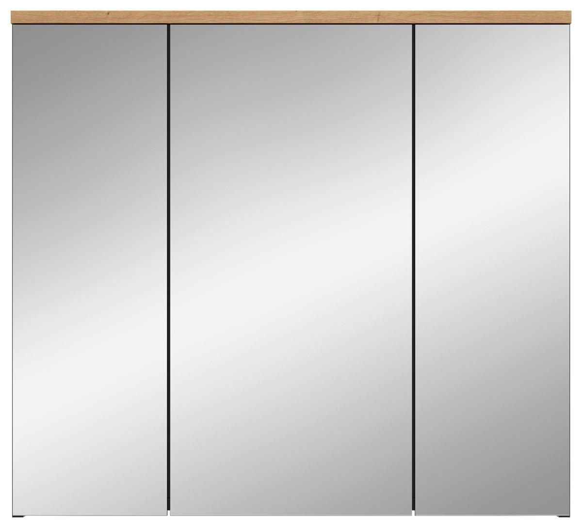 Spiegelschrank Canu Spiegelglas B: 80 cm - MODERN, Glas/Holzwerkstoff (80/73/21cm) - MID.YOU