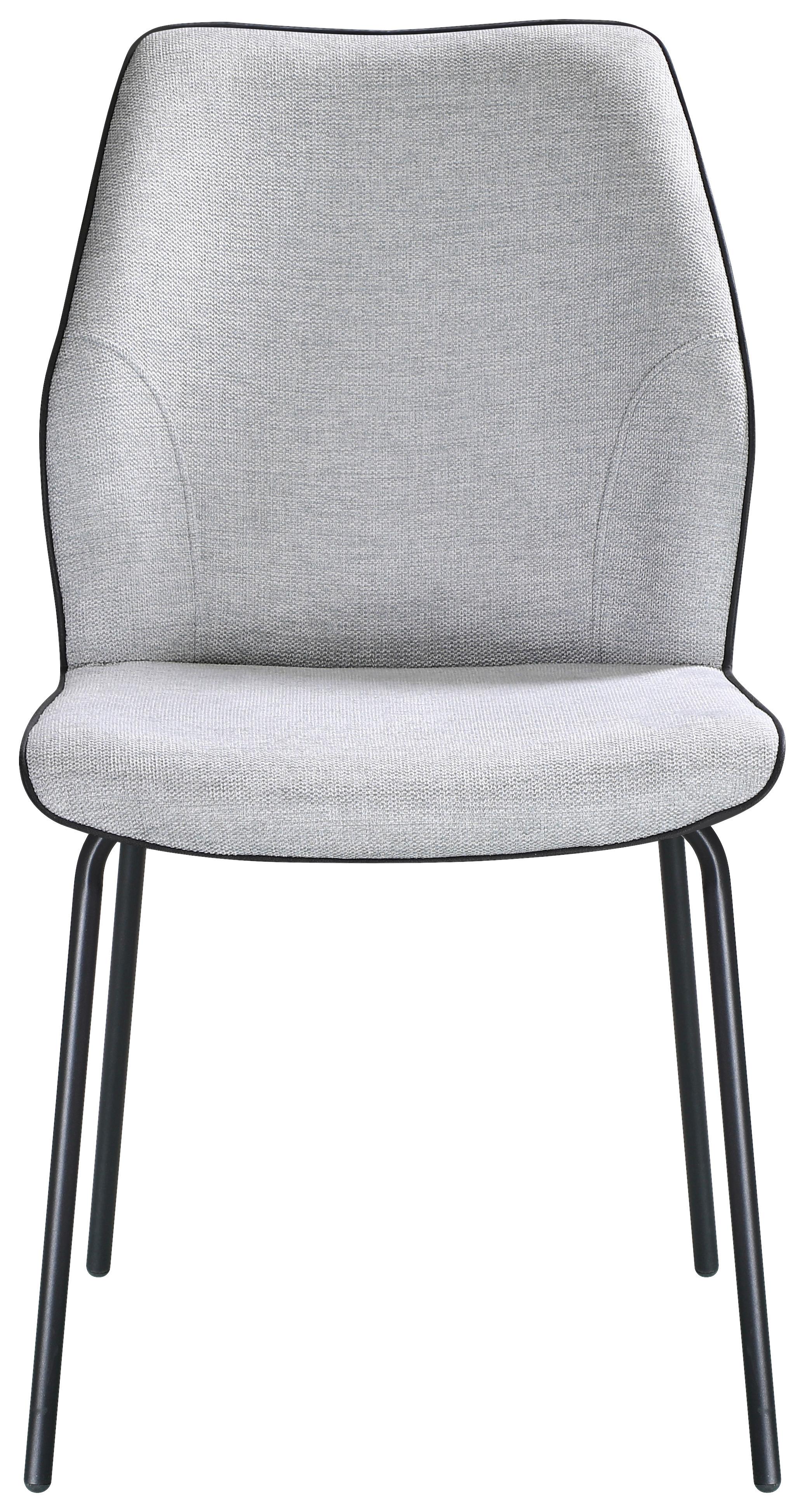 Židle Ella, šedá/černá - šedá/černá, Moderní, kov/textil (50/89/62cm) - Mömax